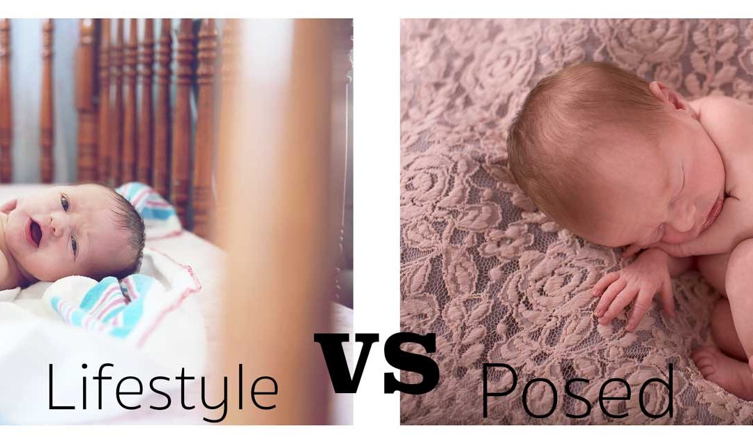 Lifestyle session vs posed newborn session