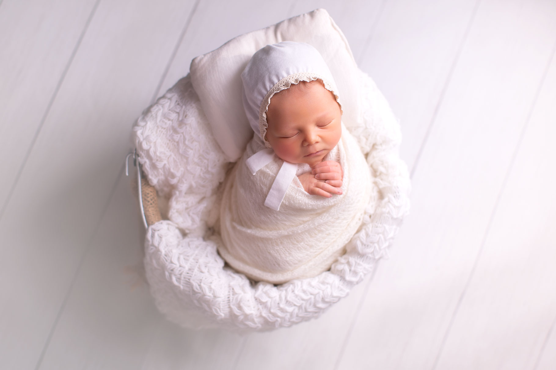 Newborn baby posed for newborn session