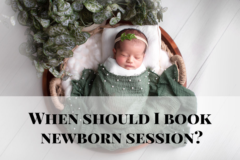 Image for article about when to book for newborn photography session